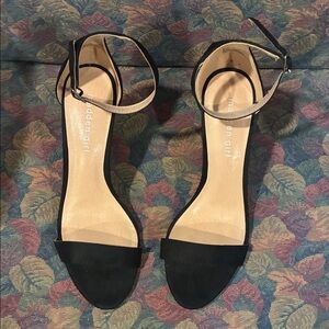 Madden Girl Black Ankle Strap Heels